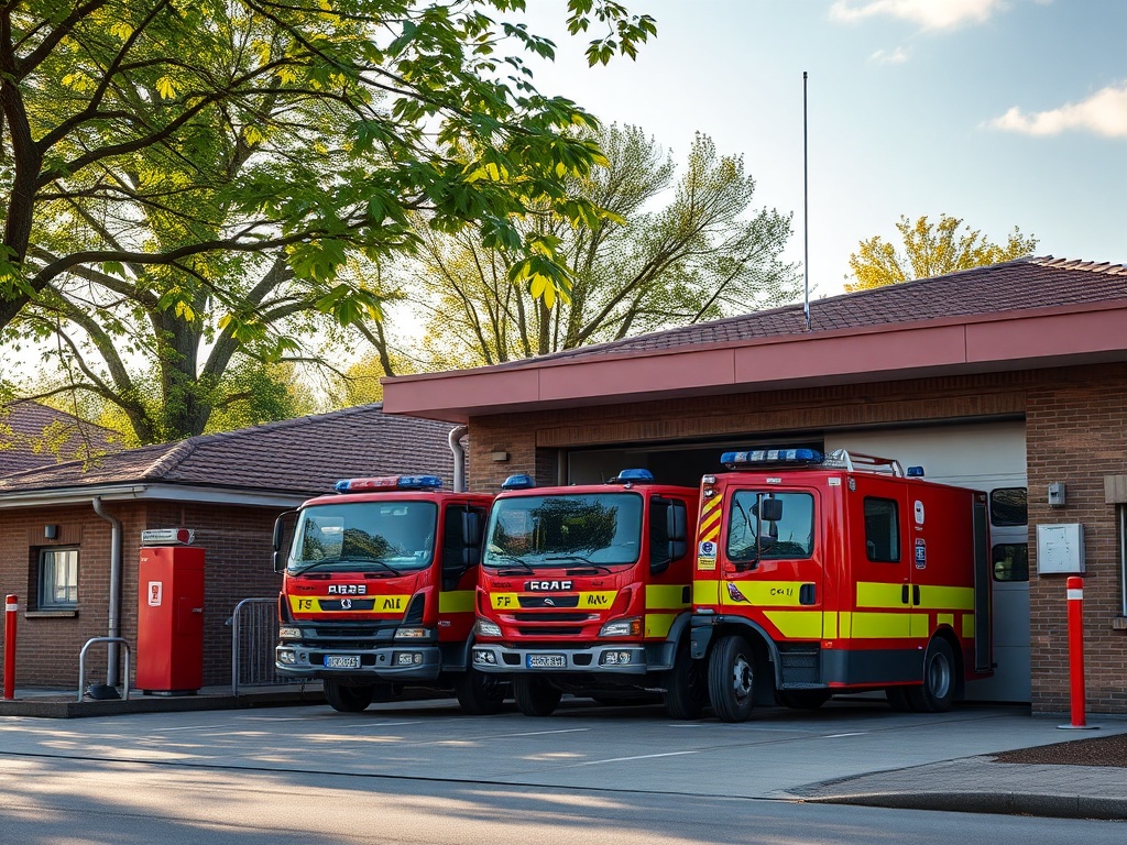 Zespół specjalistycznej grupy ratownictwa chemicznego PSP Warszawa podczas ćwiczeń na terenie instytutu medycznego