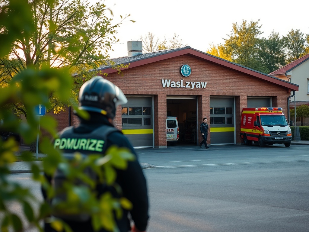 Ilustracja symbolizująca kontrast między zielenią Warszawy a śledztwem w domu dziecka