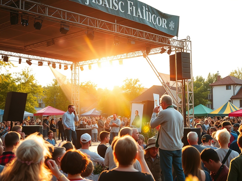 Plakat informujący o koncertach w Klubie Chmury i Kalinowym Sercu w Warszawie.