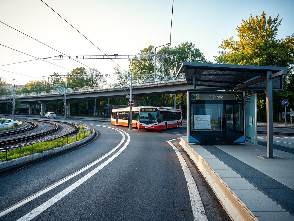 Zablokowana ulica Rzymowskiego w Warszawie z powodu pożaru autobusu