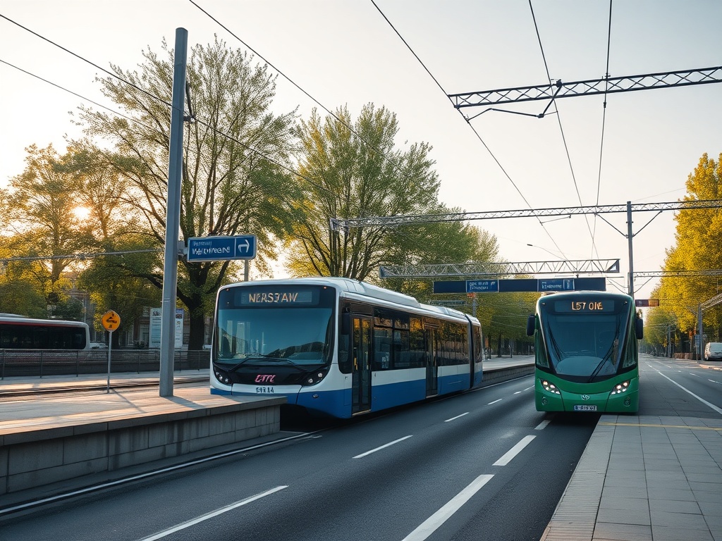 Plakat informacyjny o budowie nowej lokomotywowni PKP Intercity na Grochowie i remoncie Mostu Gdańskiego w Warszawie